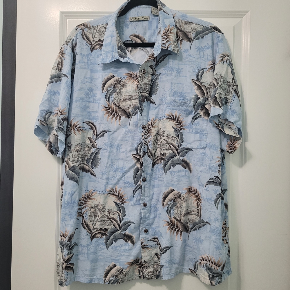 Batik Bay Men's Hawaiian Shirt Floral Beach Tropical 100% Rayon Size 2XB